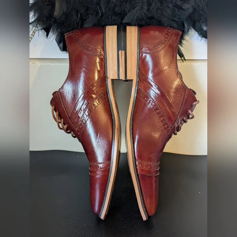 Stacy Adams NWOB Cognac Memory Foam Leather Shoes